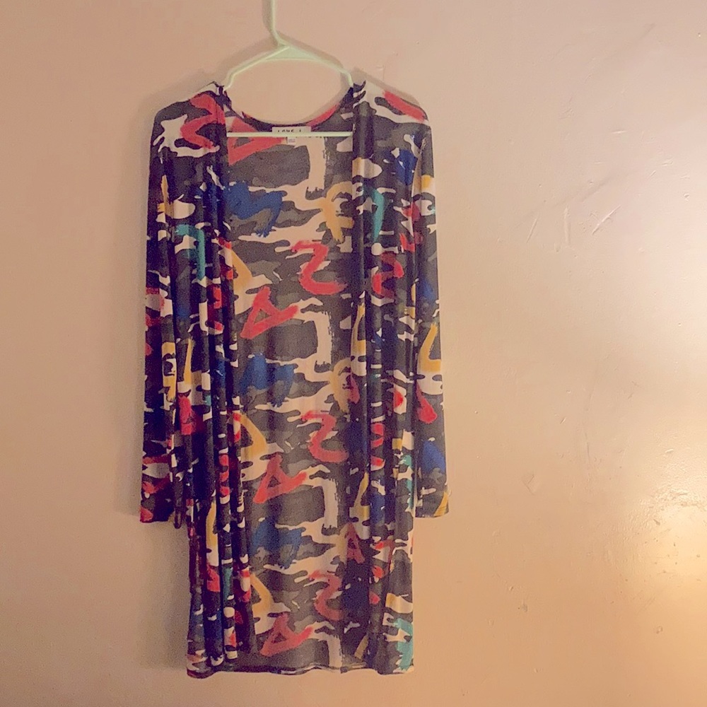 Lace Cardigan colorful with letters